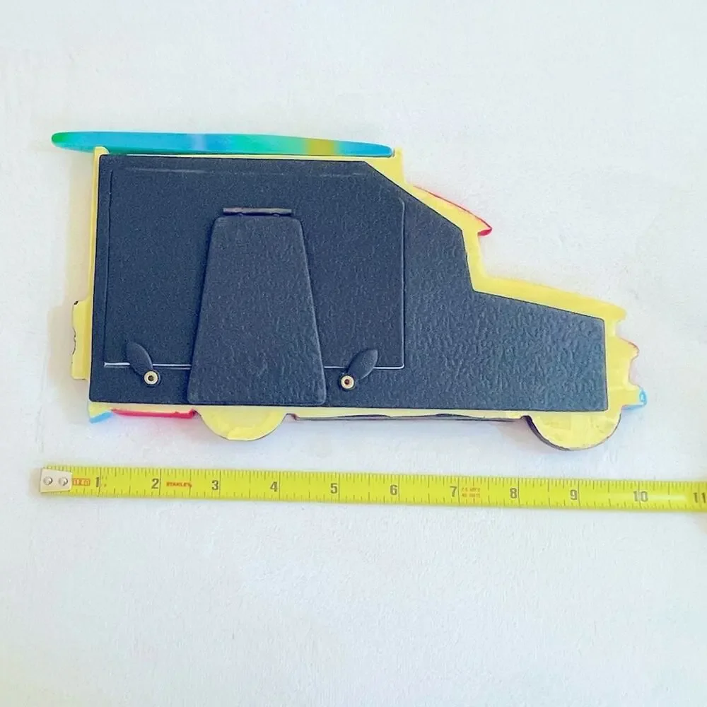 Vtg Style Retro Woody Wagon Car Photo Picture Frame Surfboard 3D